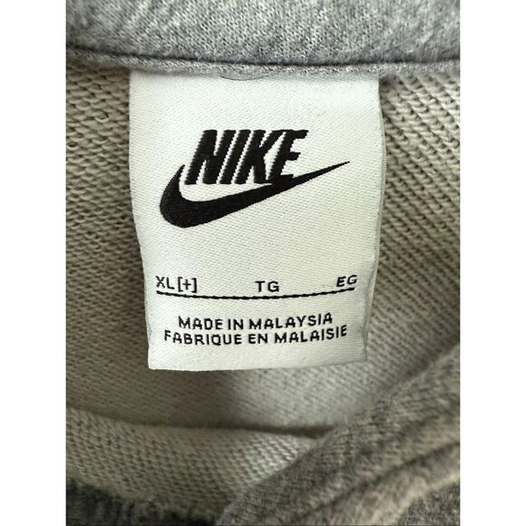 Nike Gray & Pink Sportswear Club Fleece Cropped Hoody Girls Size XL - Picture 7 of 11